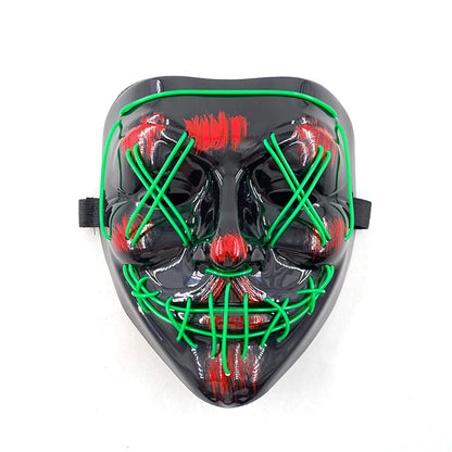 Neon Halloween LED Purge Masks - Scary Costume Outfit Mask